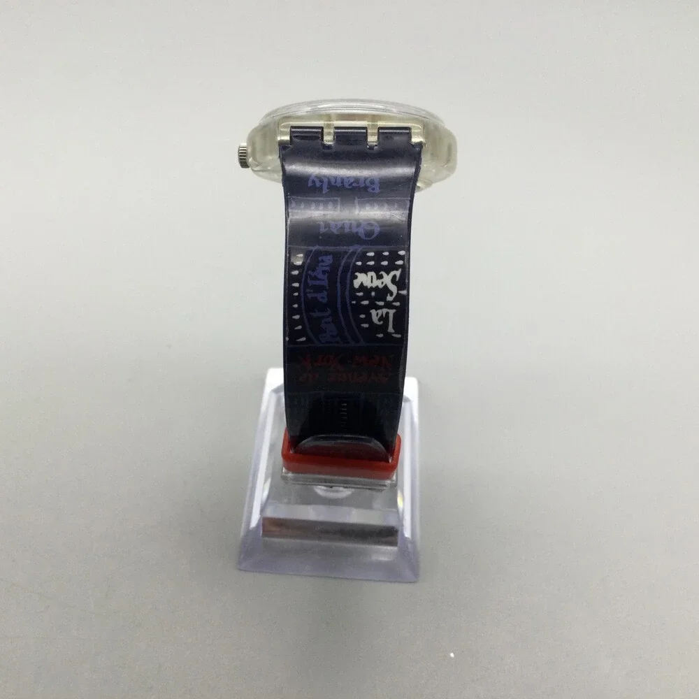 Swatch Gent Titi Parisien Watch Women Swiss Made 34mm Blue Dial New Battery - Picture 4 of 15